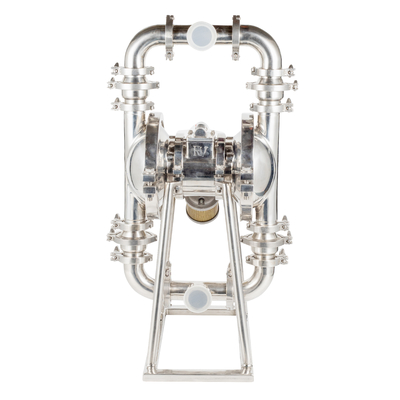 Edelstahl 63 kg Luftgetriebene Membranpumpe mit maximal zulässigem Korn von 6 mm