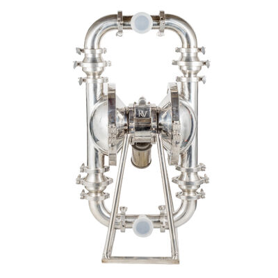 Lebensmittelechte Edelstahlpumpe SS304 mit hygienischer Doppelmembran und 350 l/m Durchflussrate für effizienten Flüssigkeitstransfer